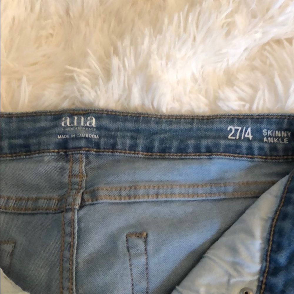 Embroidered Skinny Ankle Jeans by a.n.a. - Picture 4 of 6